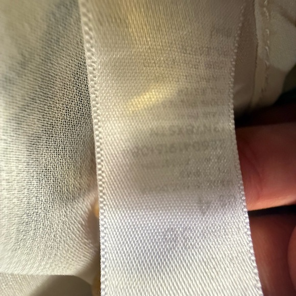 Vintage Y2K Topshop Cream/Black Flutter One Shoulder Feather Blouse Size 4/Small - Picture 7 of 10